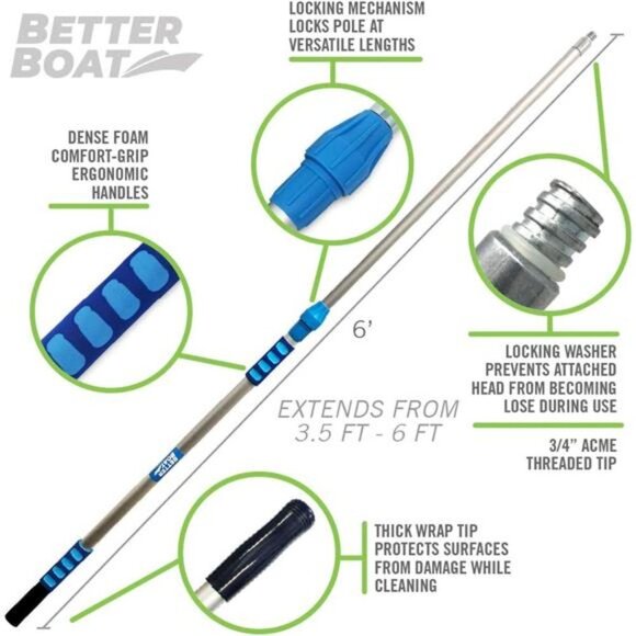 Extension Pole Telescoping Pole Extension Rod Extendable Pole 3/4" 3.5-6FT - Picture 3 of 6